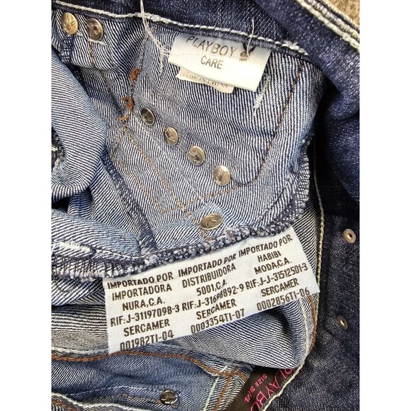Vintage Playboy Jeans Womens Size 3/4 Embellished Bling Skinny Jeans - Picture 15 of 16